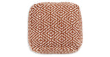 Brynnsen Rust/Ivory Pouf from Ashley - Luna Furniture