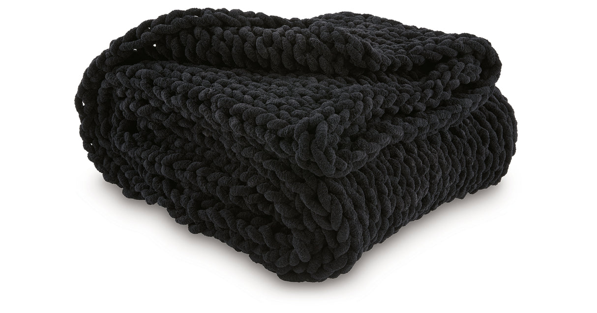 Chaddon Black Throw from Ashley Furniture - Luna Furniture