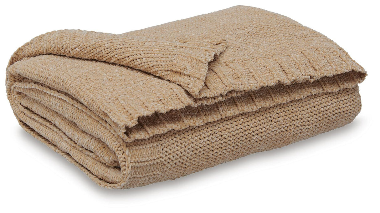 Anawood Gold Throw from Ashley - Luna Furniture