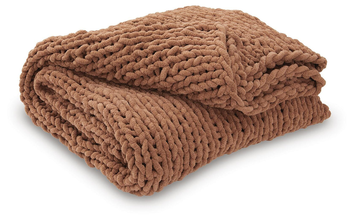 Chaddon Sienna Throw from Ashley - Luna Furniture
