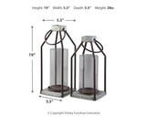 Diedrick Gray/Black Lantern from Ashley - Luna Furniture