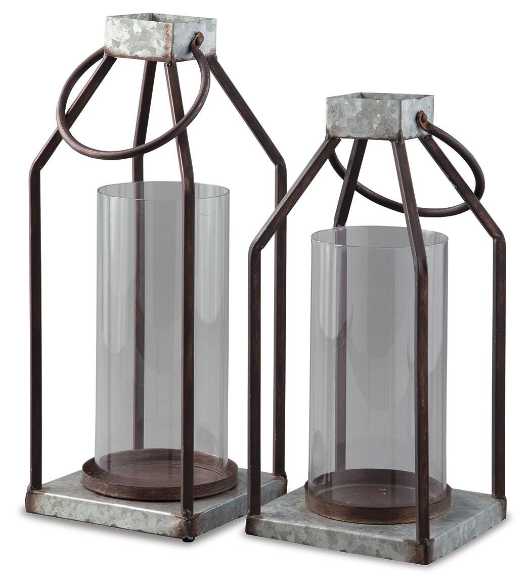 Diedrick Gray/Black Lantern from Ashley - Luna Furniture