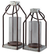 Diedrick Gray/Black Lantern from Ashley - Luna Furniture