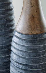 BLAYZE Antique Gray/Brown Vase from Ashley Furniture - Luna Furniture
