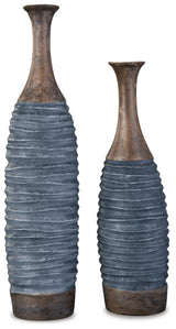 BLAYZE Antique Gray/Brown Vase from Ashley Furniture - Luna Furniture