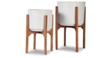 Dorcey White/Brown Planter from Ashley - Luna Furniture