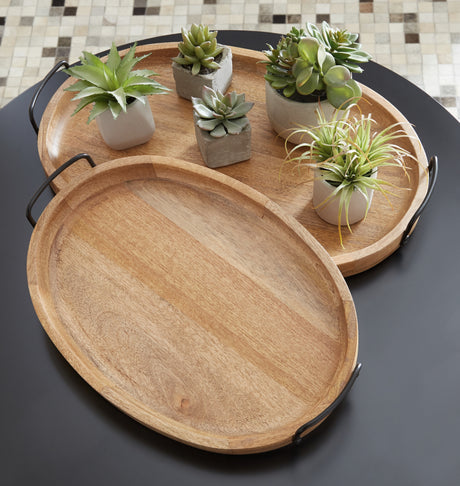 Jocelyne Brown/Black Tray from Ashley - Luna Furniture