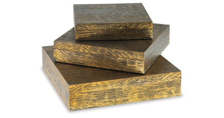 Keldy Antique Brass Finish Box from Ashley Furniture - Luna Furniture