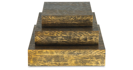 Keldy Antique Brass Finish Box from Ashley Furniture - Luna Furniture