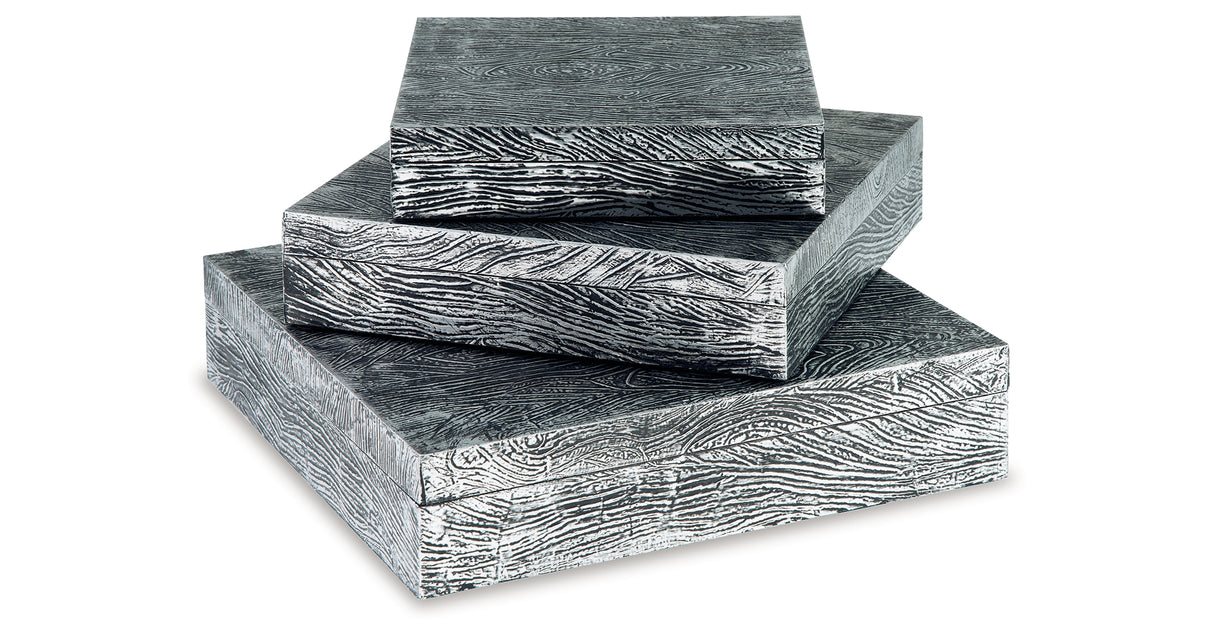 Keldy Antique Pewter Finish Box from Ashley - Luna Furniture