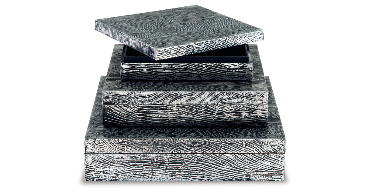 Keldy Antique Pewter Finish Box from Ashley - Luna Furniture
