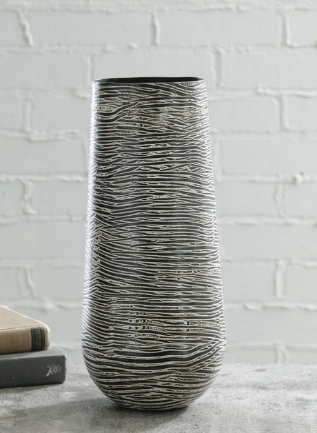 Fynn Antique Gray Vase from Ashley - Luna Furniture