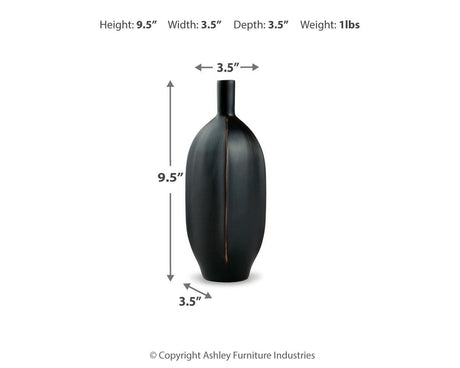 Rhaveney Black Vase from Ashley - Luna Furniture