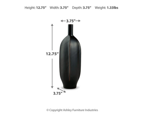 Rhaveney Black Vase from Ashley - Luna Furniture
