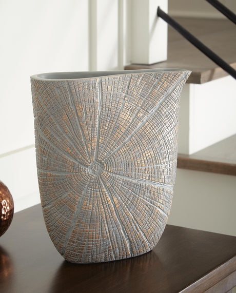 Ardenley Antique Gold Finish Vase from Ashley - Luna Furniture