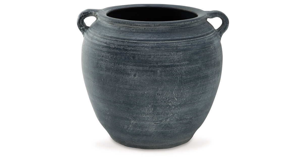 Meadie Distressed Blue Vase from Ashley Furniture - Luna Furniture