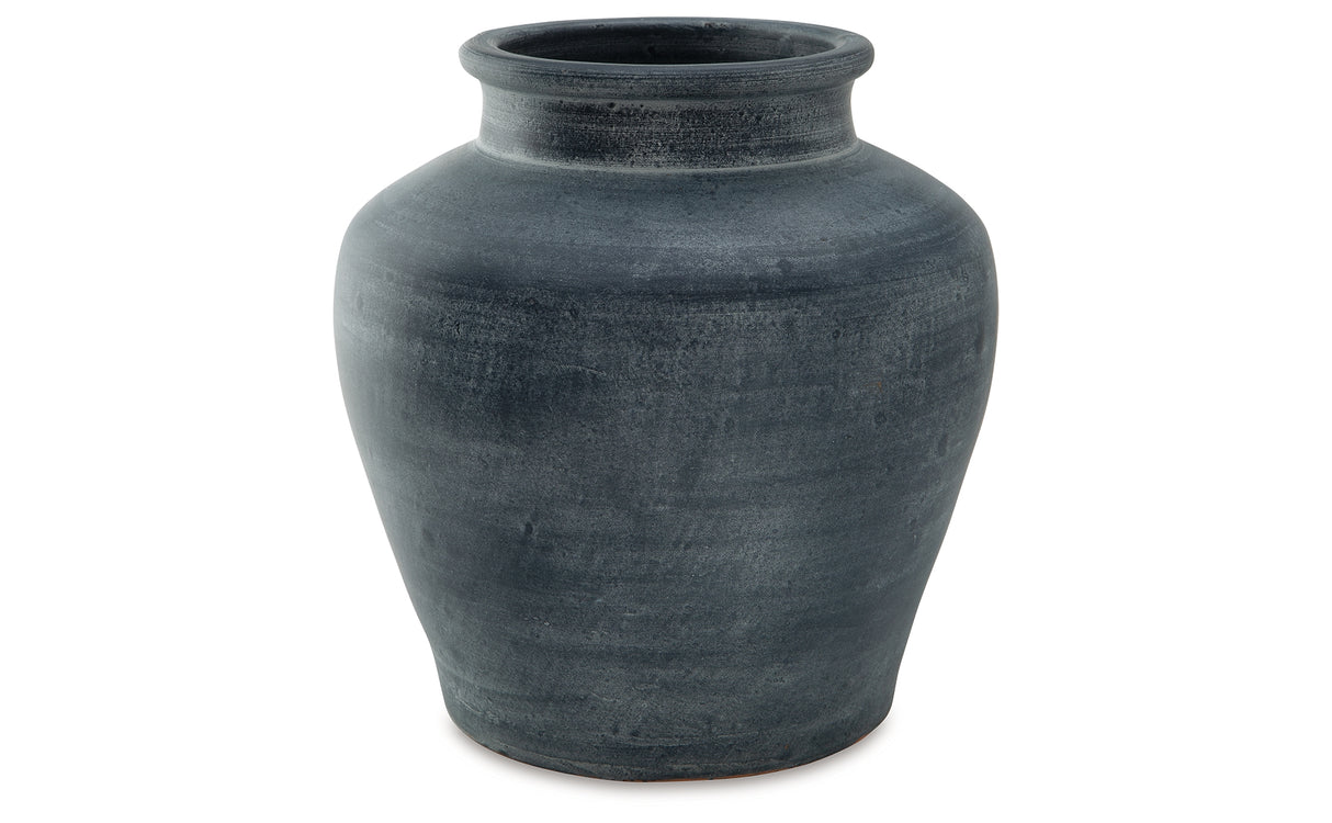 Meadie Distressed Blue Vase from Ashley Furniture - Luna Furniture