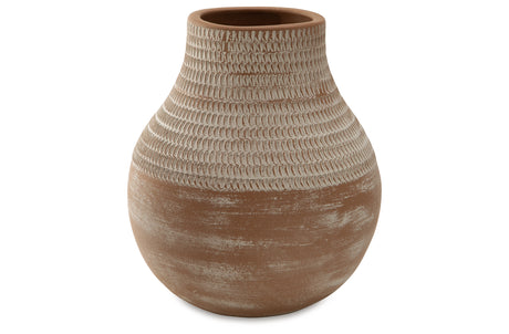 Reclove Distressed White Vase from Ashley Furniture - Luna Furniture