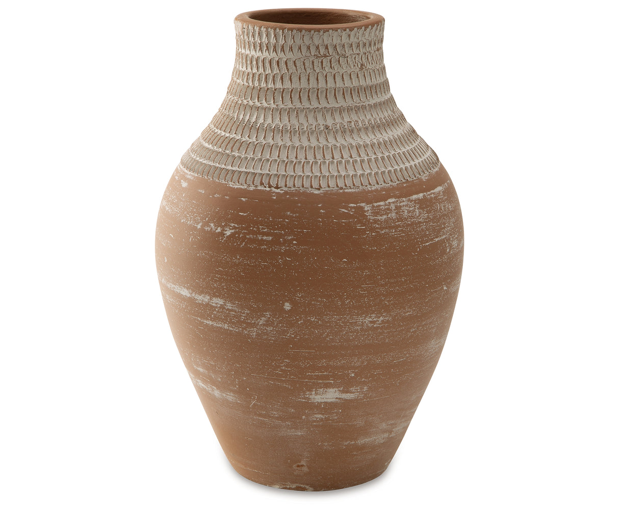 Reclove Distressed White Vase from Ashley - Luna Furniture