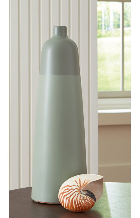 Peerland Sage Green Vase from Ashley Furniture - Luna Furniture