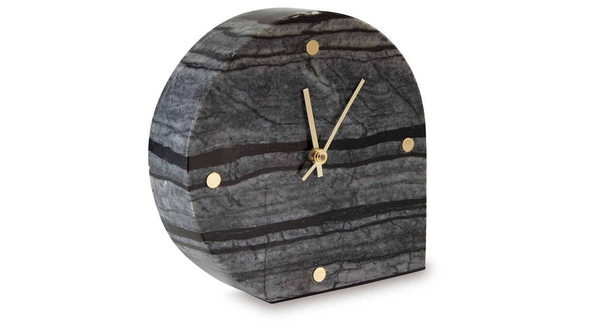 Janmour Black Table Clock from Ashley - Luna Furniture