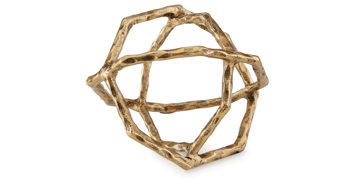 Laddington Antique Brass Finish Sculpture from Ashley - Luna Furniture