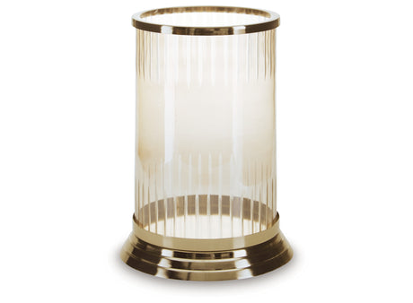 Aavinson Amber/Gold Finish Candle Holder from Ashley - Luna Furniture