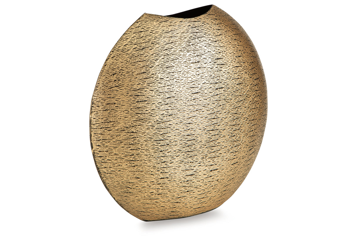 Iansboro Antique Gold Finish Vase from Ashley Furniture - Luna Furniture
