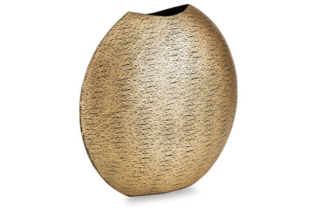 Iansboro Antique Gold Finish Vase from Ashley Furniture - Luna Furniture