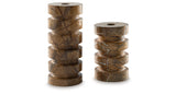 Emsleyfield Tan Candle Holder Set (Set of 2) from Ashley Furniture - Luna Furniture