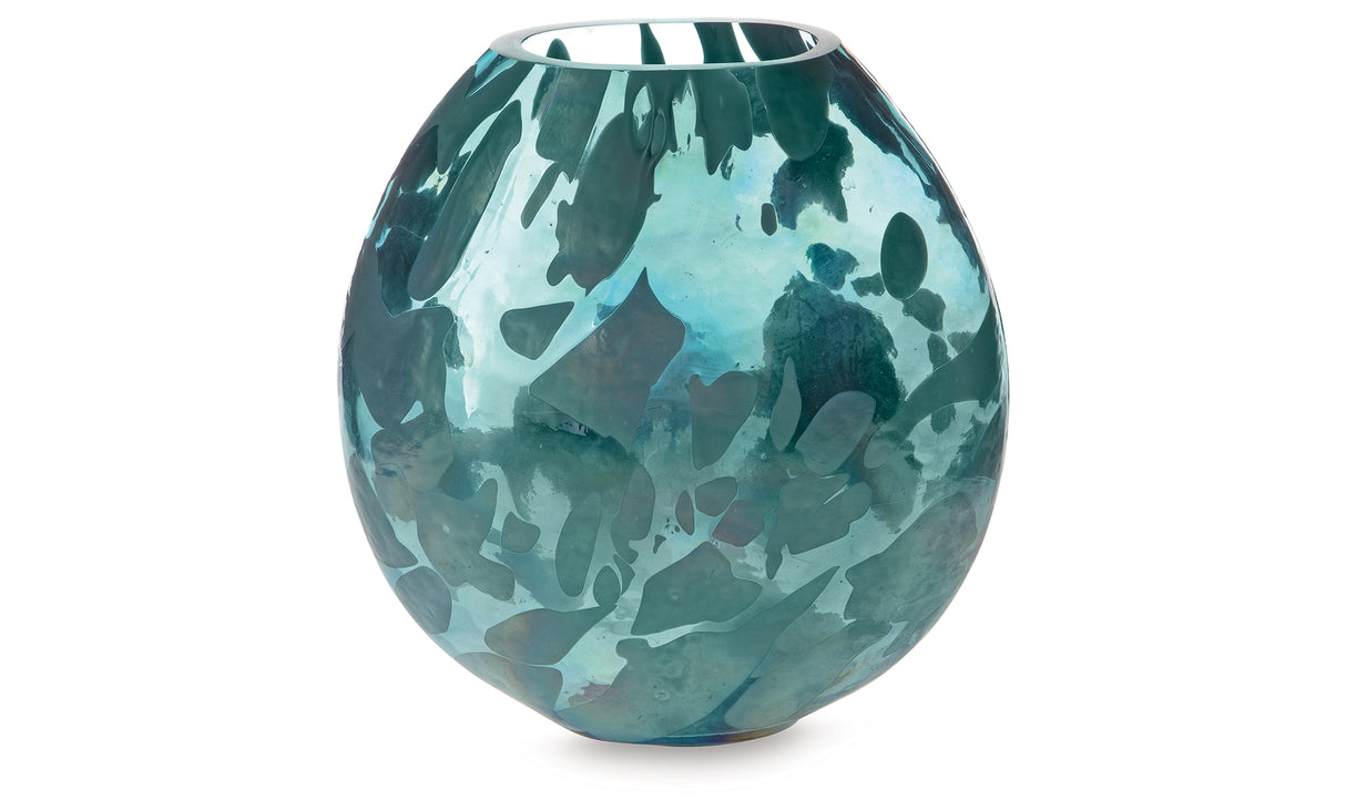 Cartshaw Iridescent Teal Vase from Ashley Furniture - Luna Furniture