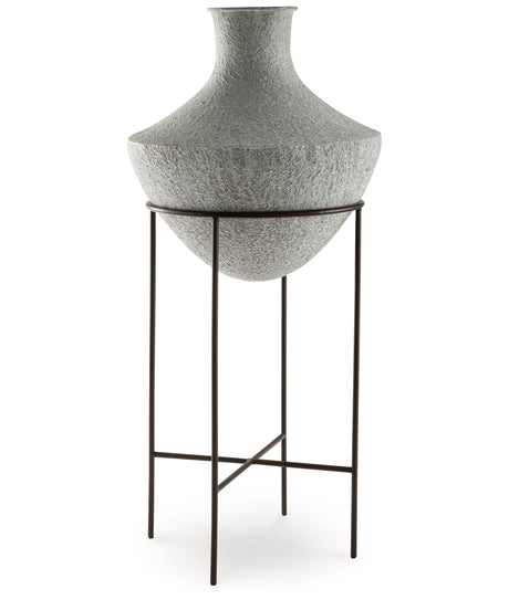 Estonbank Distressed Cream Vase from Ashley Furniture - Luna Furniture