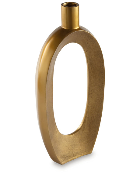 Lawtonville Antique Gold Finish Vase from Ashley Furniture - Luna Furniture