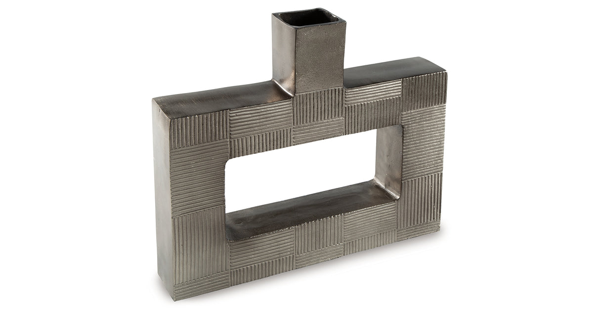 Wrengrove Antique Nickel Finish Vase from Ashley Furniture - Luna Furniture
