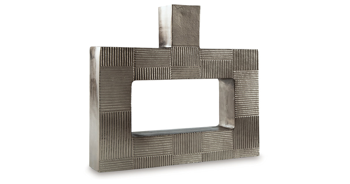 Wrengrove Antique Nickel Finish Vase from Ashley Furniture - Luna Furniture