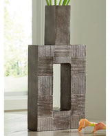 Wrengrove Antique Nickel Finish Vase from Ashley Furniture - Luna Furniture