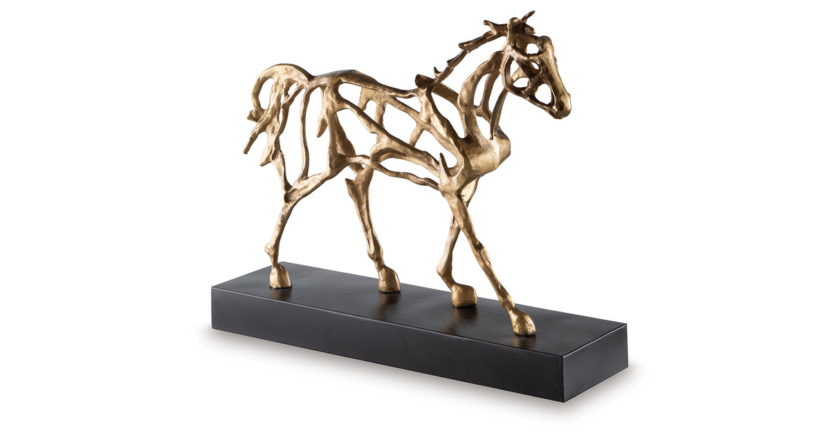 Grainville Antique Gold Finish Sculpture from Ashley - Luna Furniture