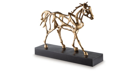 Grainville Antique Gold Finish Sculpture from Ashley - Luna Furniture