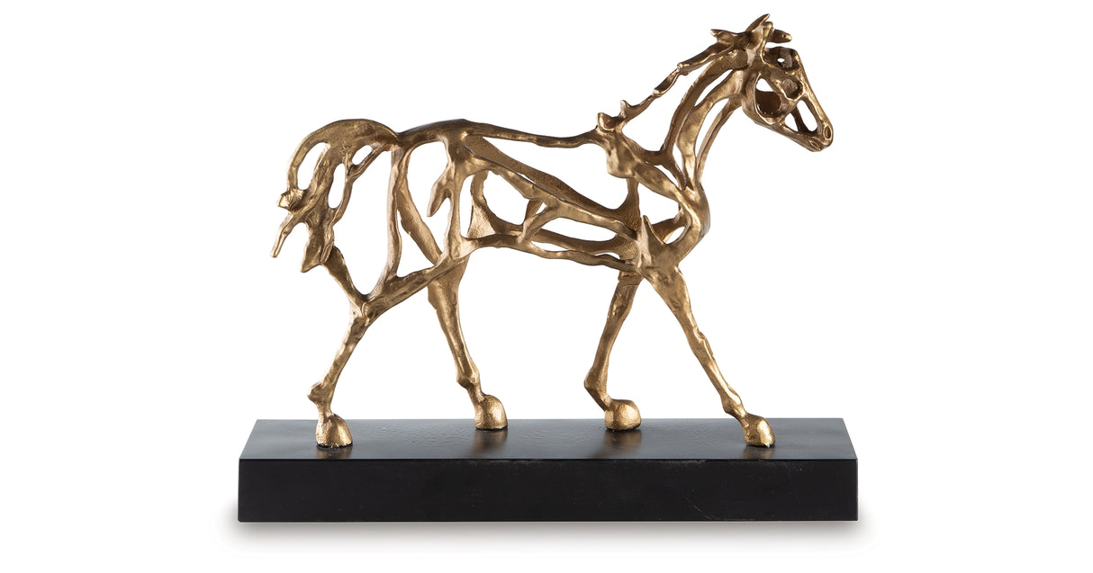 Grainville Antique Gold Finish Sculpture from Ashley - Luna Furniture