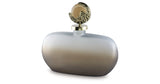 Acario Taupe/Gold Finish Jar from Ashley Furniture - Luna Furniture