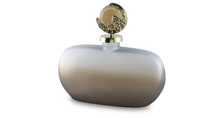 Acario Taupe/Gold Finish Jar from Ashley - Luna Furniture