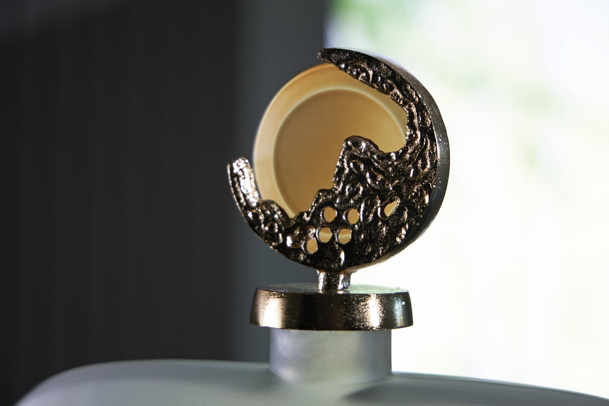 Acario Taupe/Gold Finish Jar from Ashley Furniture - Luna Furniture