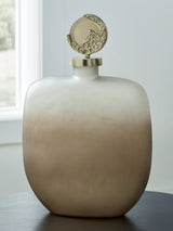 Acario Taupe/Gold Finish Jar from Ashley Furniture - Luna Furniture