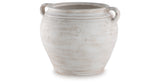 Meadie Distressed White Vase from Ashley Furniture - Luna Furniture