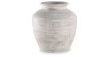 Meadie Distressed White Vase from Ashley Furniture - Luna Furniture
