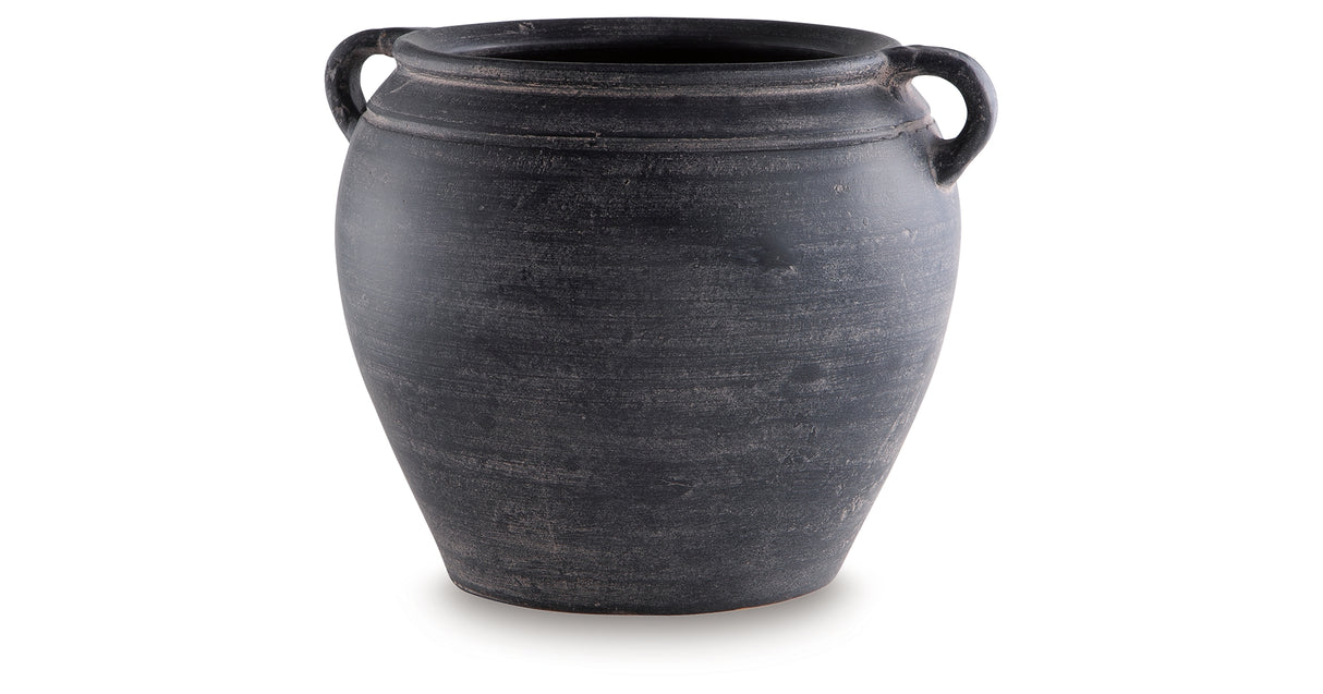 Meadie Distressed Black Vase from Ashley - Luna Furniture