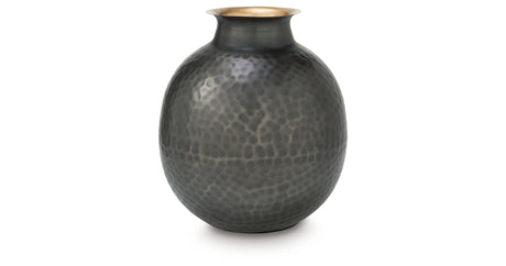 Woody Pewter/Gold Finish Vase from Ashley - Luna Furniture