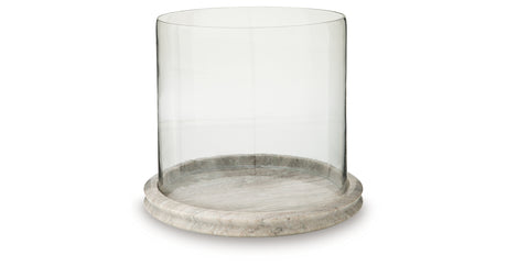 Saskia Clear/Beige Candle Holder from Ashley Furniture - Luna Furniture