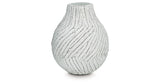 Shelvie Distressed White Vase from Ashley Furniture - Luna Furniture