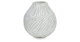 Shelvie Distressed White Vase from Ashley Furniture - Luna Furniture